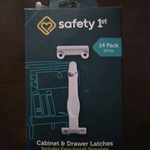 Safety 1st White Cabinet & Drawer Latches, 14 Pack